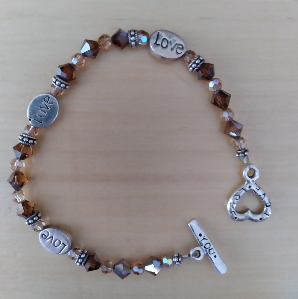 Swarovski Crystal and Silver Bead Bracelet